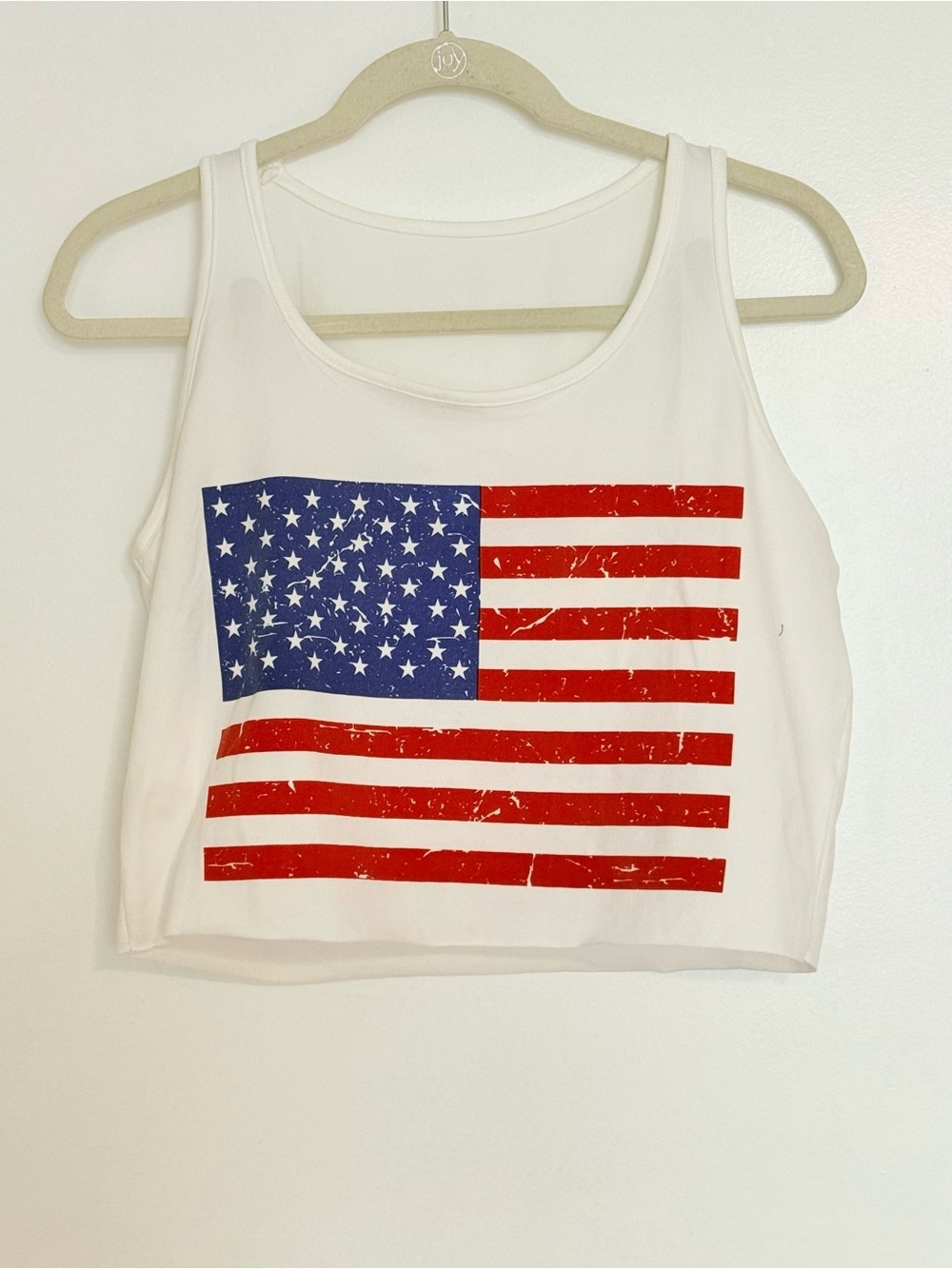 American Flag Crop Tank Top